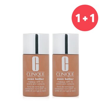 คลีนิกข์ 【1+1 Set】Even Better Makeup SPF15 (Dry Combination to Combination Oily) - No. 08/ CN74 Beige