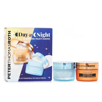 Day & Night Moisture Must Haves Kit: Porent C Vitamin C Moisturizer 20ml+Water Drerch Rich Barrier Moisturizer 20ml