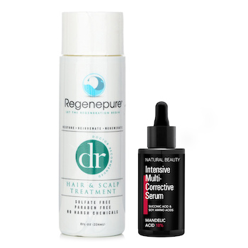 รีเจนเพียว Regenepure Dr Hair & Scalp Treatment 224ml X Natural Beauty Intensive Multi-Corrective Serum - Mandelic Acid 18% (Exp Date: 12/2025) 35ml