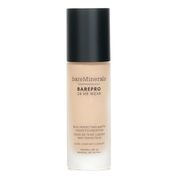 แบร์มิเนอรัล BAREPRO 24HR WEAR Skin Perfecting Matte Liquid Foundation Mineral SPF 20 - # Fair 10 Neutral