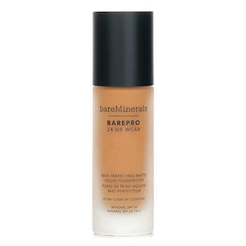 แบร์มิเนอรัล BAREPRO 24HR WEAR Skin Perfecting Matte Liquid Foundation Mineral SPF 20 - # Medium 37 Warm