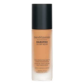 แบร์มิเนอรัล BAREPRO 24HR WEAR Skin Perfecting Matte Liquid Foundation Mineral SPF 20 - # Medium 35N Neutral